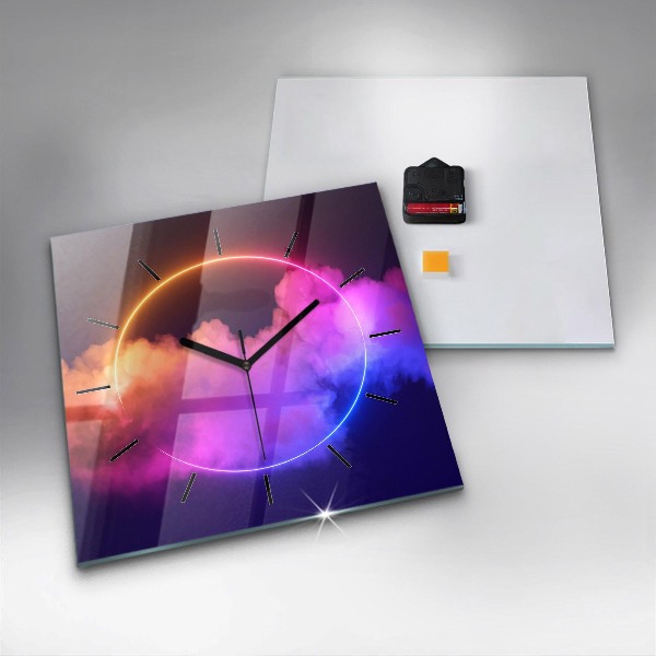 Orologio quadrato Fumo astratto 3D