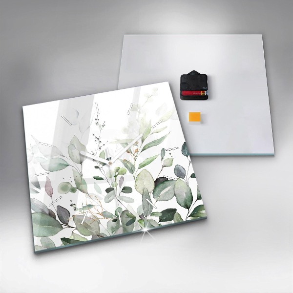 Orologio quadrato Foglie di piante