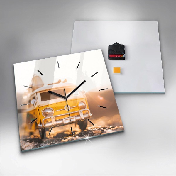 Orologio quadrato in vetro Auto in vacanza