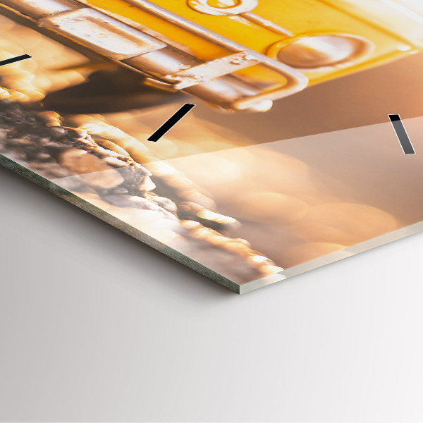 Orologio quadrato in vetro Auto in vacanza