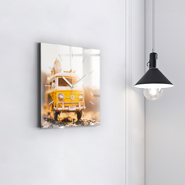 Orologio quadrato in vetro Auto in vacanza