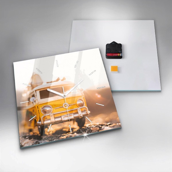 Orologio quadrato in vetro Auto in vacanza