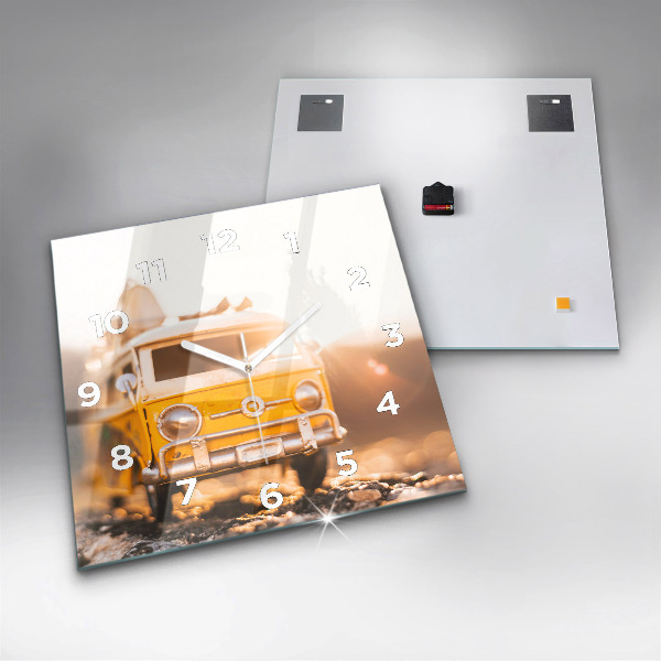 Orologio quadrato in vetro Auto in vacanza