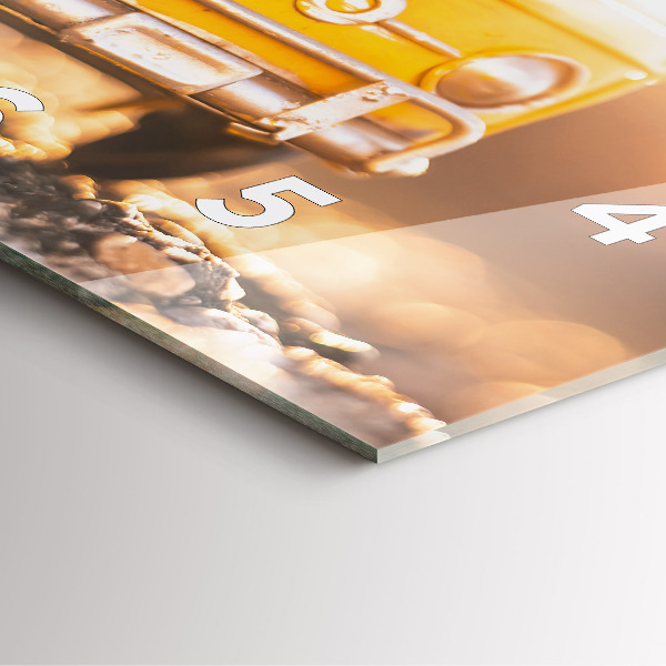 Orologio quadrato in vetro Auto in vacanza