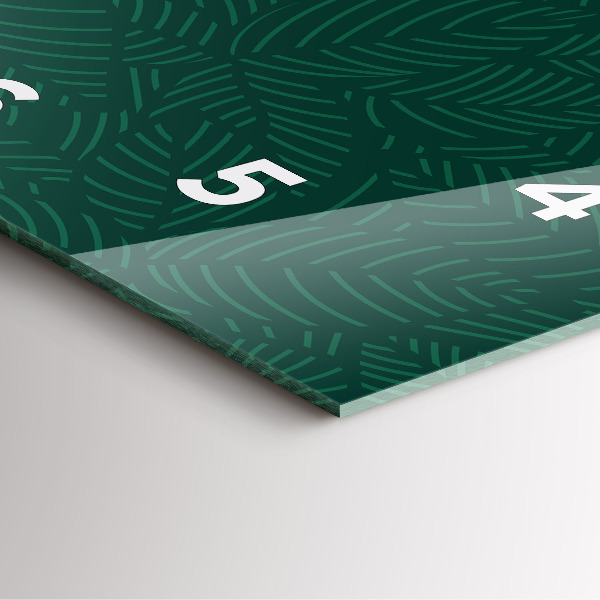 Orologio quadrato in vetro Modello foglia