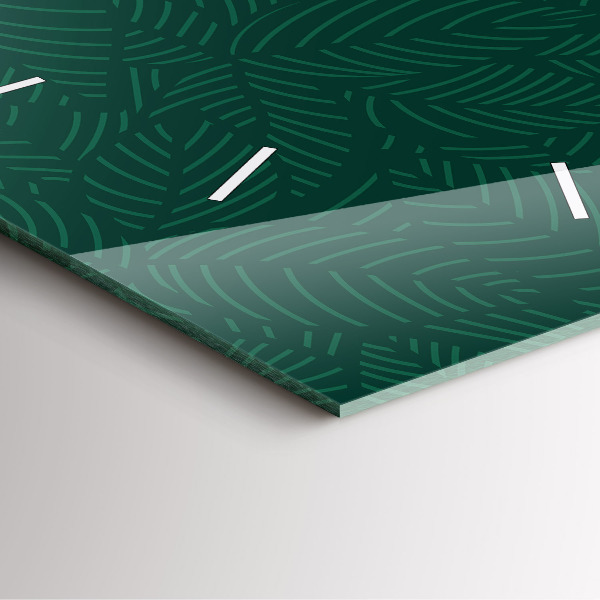 Orologio quadrato in vetro Modello foglia