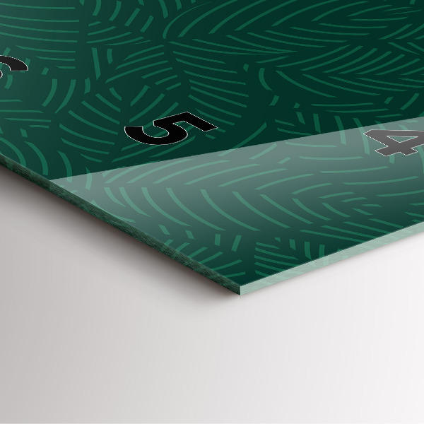 Orologio quadrato in vetro Modello foglia