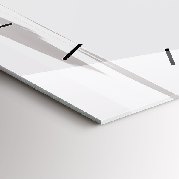 Orologio quadrato in vetro Foglie astratte