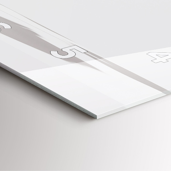 Orologio quadrato in vetro Foglie astratte