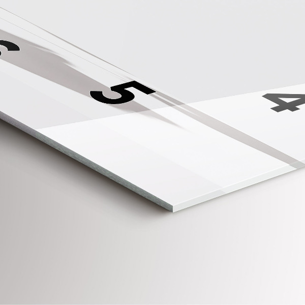 Orologio quadrato in vetro Foglie astratte