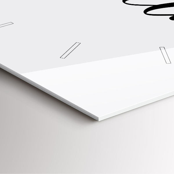 Orologio quadrato in vetro Iscrizione all'avventura