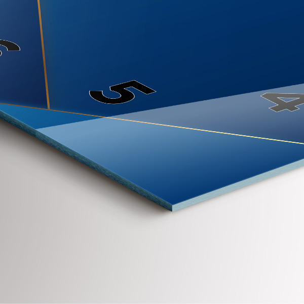 Orologio quadrato in vetro Astrazione decorativa