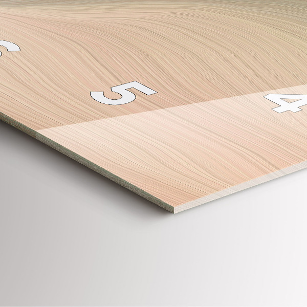 Orologio quadrato in vetro Astrazione delle onde