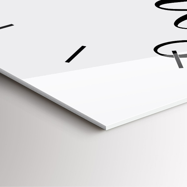 Orologio quadrato in vetro Iscrizione di famiglia e cuore