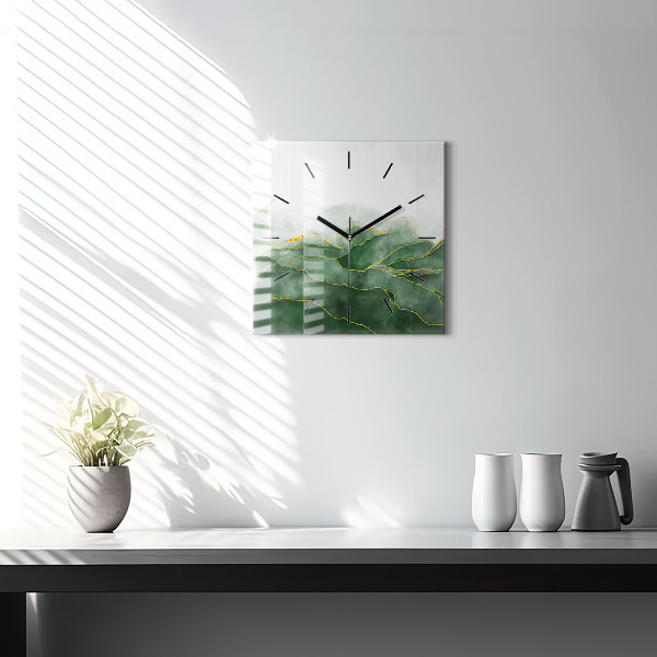 Orologio quadrato in vetro L'astrazione lascia