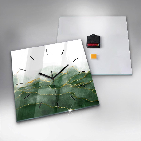 Orologio quadrato in vetro L'astrazione lascia