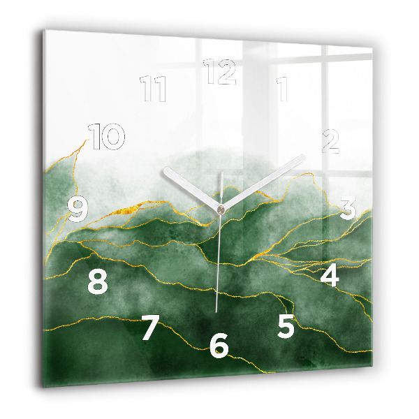 Orologio quadrato in vetro L'astrazione lascia