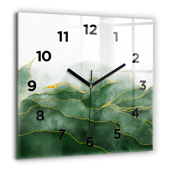 Orologio quadrato in vetro L'astrazione lascia