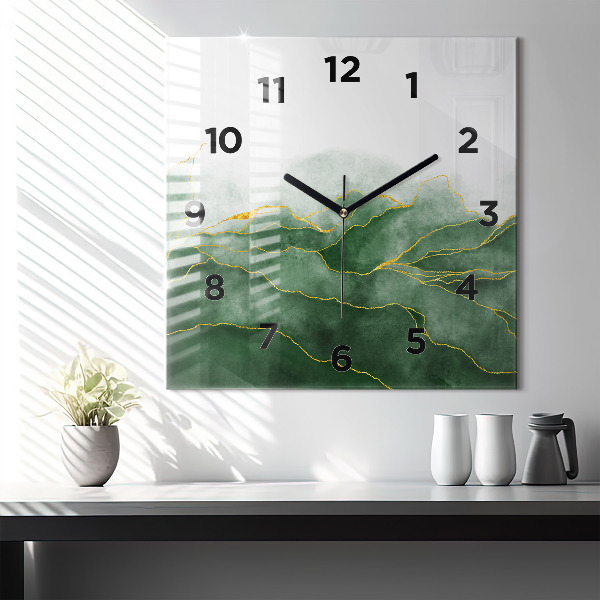 Orologio quadrato in vetro L'astrazione lascia