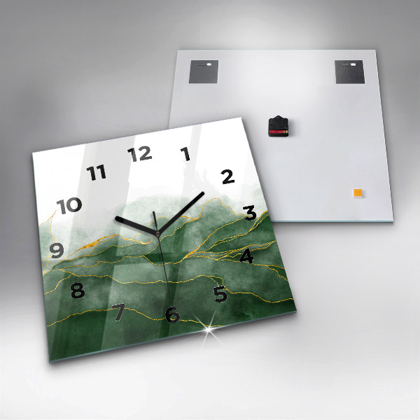 Orologio quadrato in vetro L'astrazione lascia