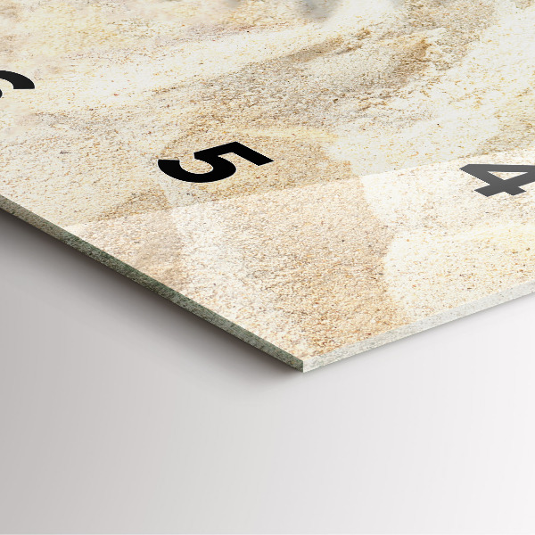 Orologio quadrato in vetro Sabbia ombra palma