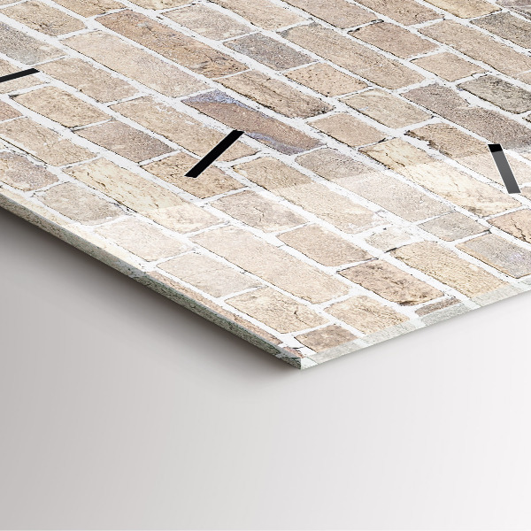 Orologio quadrato in vetro Muro di mattoni