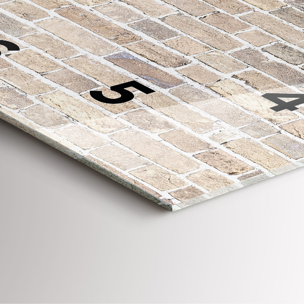 Orologio quadrato in vetro Muro di mattoni