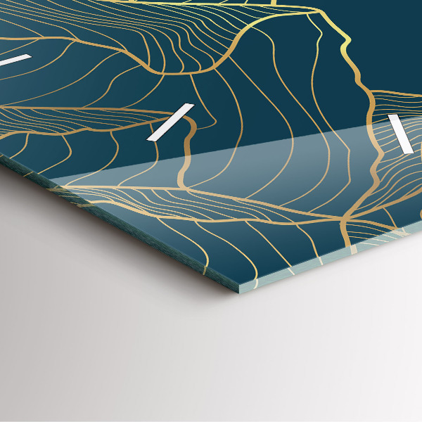 Orologio quadrato in vetro Schizzo delle montagne