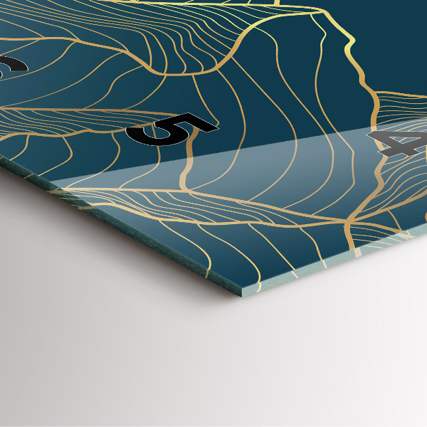 Orologio quadrato in vetro Schizzo delle montagne