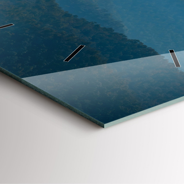 Orologio quadrato in vetro Paesaggio montano astratto