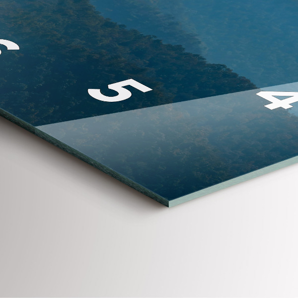 Orologio quadrato in vetro Paesaggio montano astratto