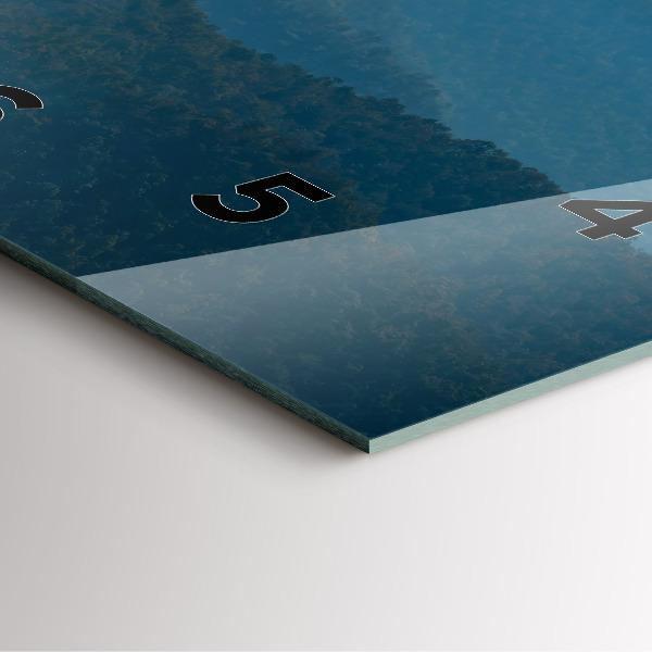 Orologio quadrato in vetro Paesaggio montano astratto