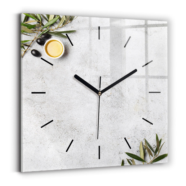 Orologio quadrato in vetro Olive minimaliste
