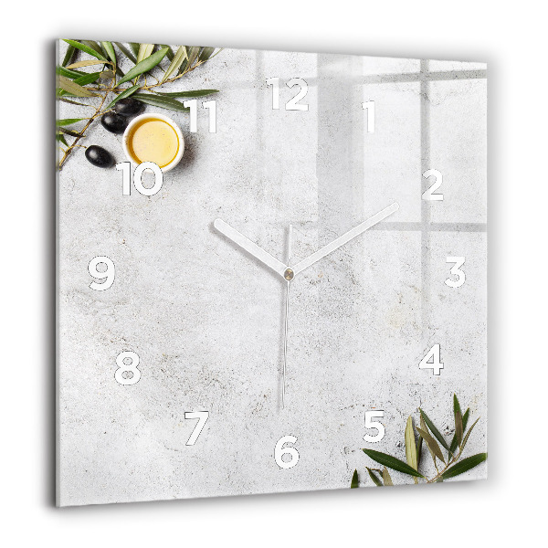 Orologio quadrato in vetro Olive minimaliste