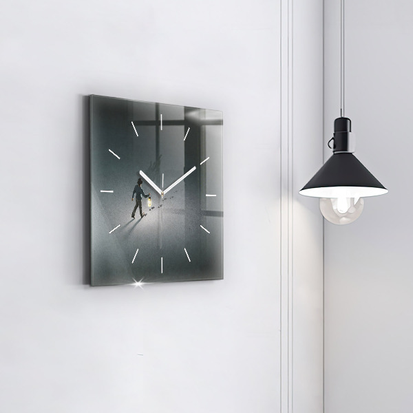 Orologio quadrato in vetro Vagabondo nell'oscurità