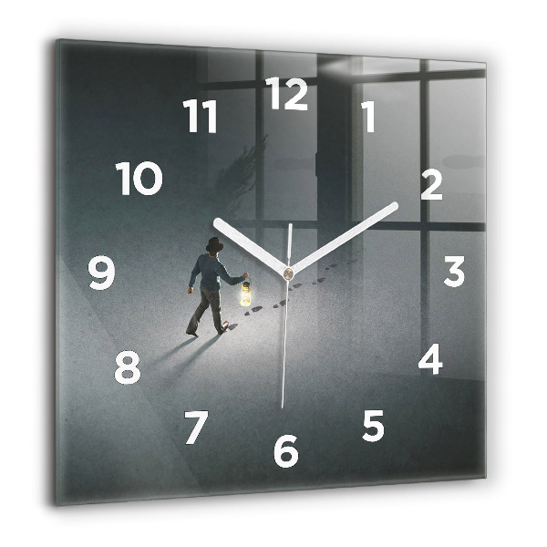 Orologio quadrato in vetro Vagabondo nell'oscurità