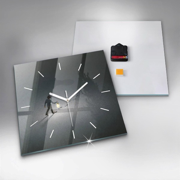 Orologio quadrato in vetro Vagabondo nell'oscurità