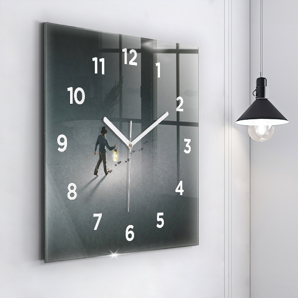 Orologio quadrato in vetro Vagabondo nell'oscurità