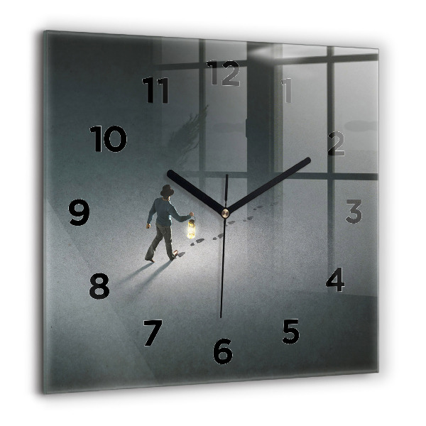 Orologio quadrato in vetro Vagabondo nell'oscurità