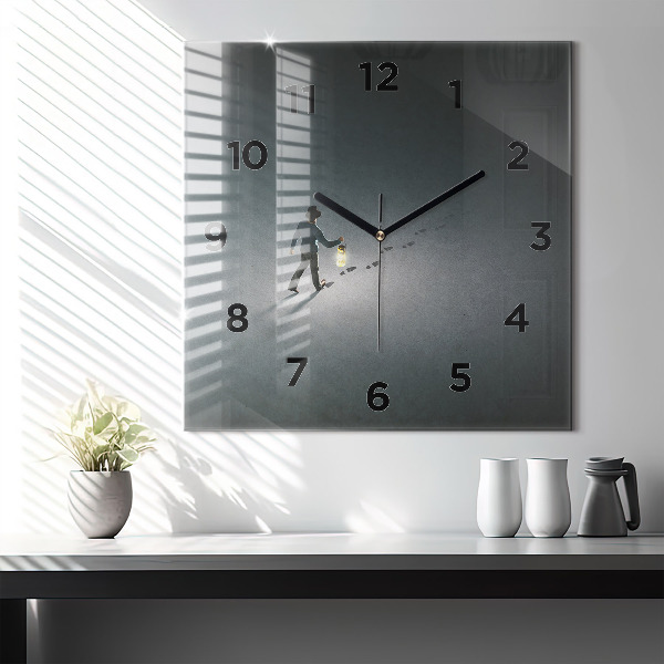 Orologio quadrato in vetro Vagabondo nell'oscurità