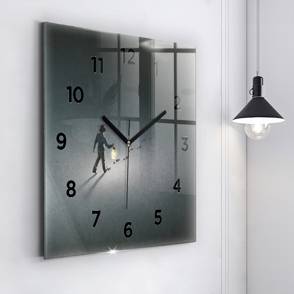 Orologio quadrato in vetro Vagabondo nell'oscurità