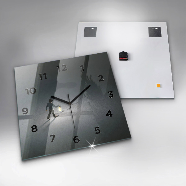 Orologio quadrato in vetro Vagabondo nell'oscurità