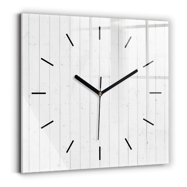Orologio quadrato in vetro Modello pannelli in legno