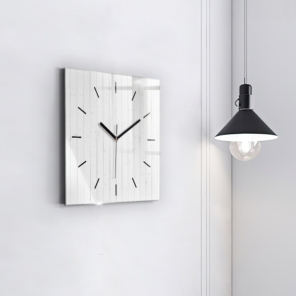 Orologio quadrato in vetro Modello pannelli in legno