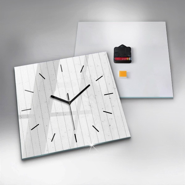 Orologio quadrato in vetro Modello pannelli in legno
