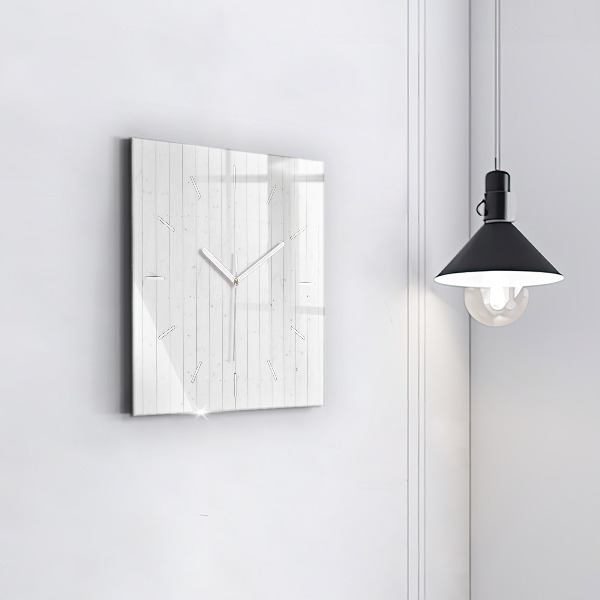 Orologio quadrato in vetro Modello pannelli in legno