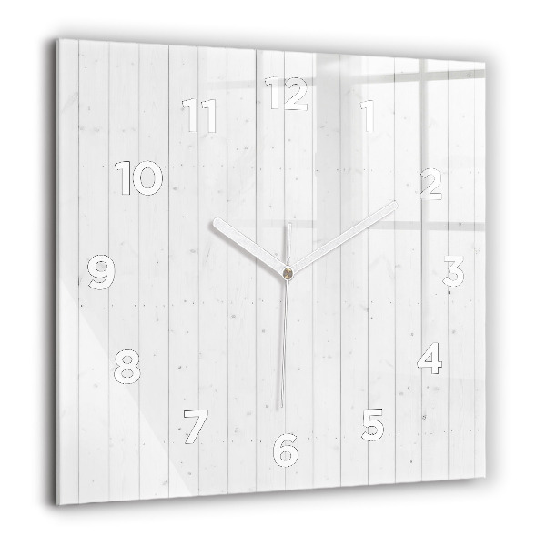 Orologio quadrato in vetro Modello pannelli in legno