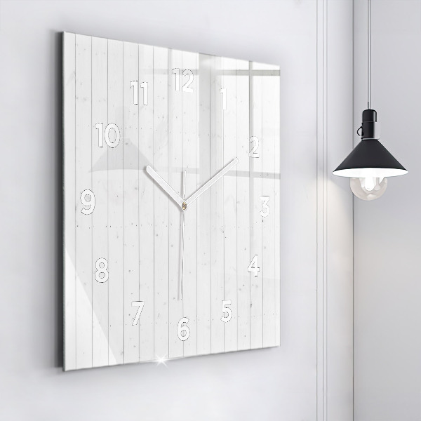 Orologio quadrato in vetro Modello pannelli in legno