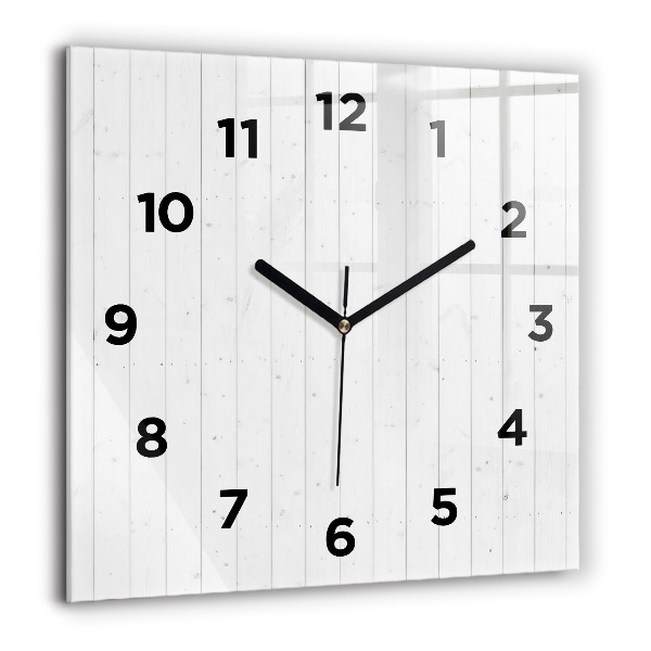Orologio quadrato in vetro Modello pannelli in legno