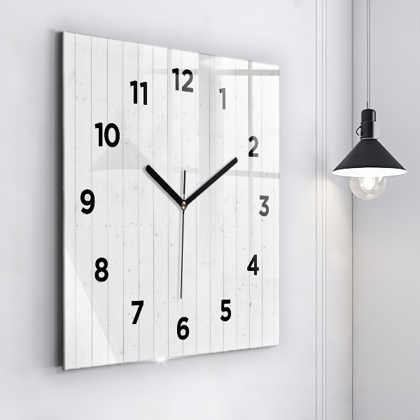 Orologio quadrato in vetro Modello pannelli in legno